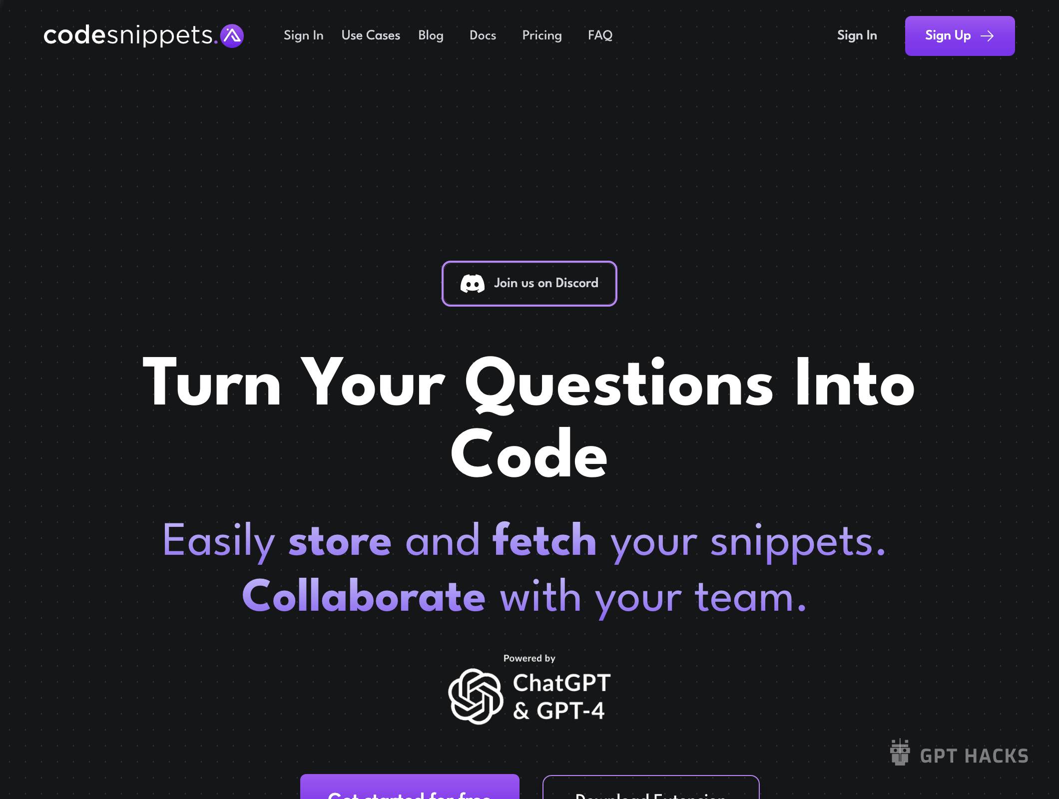 Code Snippets