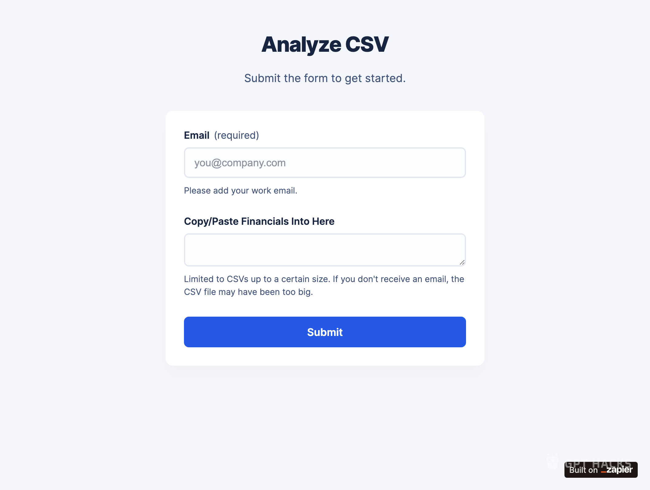 CSV analyzer