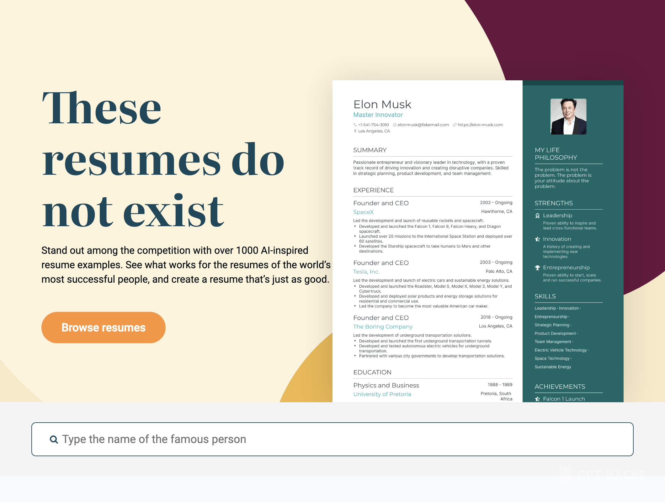 This Resume Does Not Exist