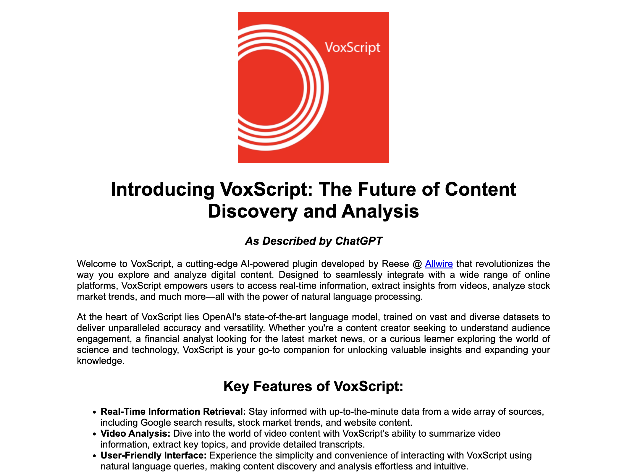 VoxScript